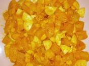 Ensalada templada naranjas huevo cocido