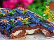 Brownie crema chocolate, queso nueces