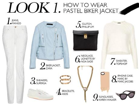 HOW TO WEAR: PASTEL BIKER JACKET