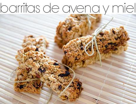 Barritas de avena y miel