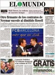El 'caso Neymar' acaba con Rosell y enfrenta al Barça y al Madrid.