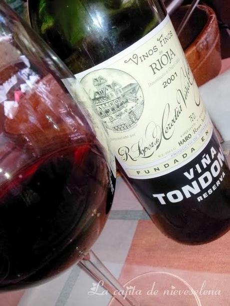 Reserva Lopez de Heredia Viña Tondonia y un cabrito