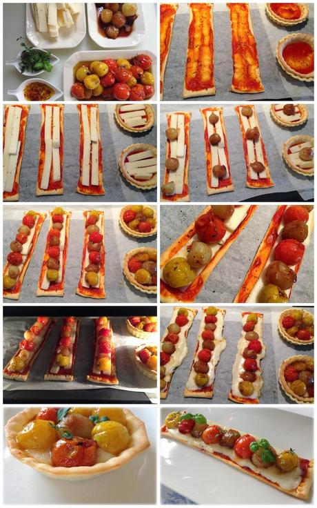 Tartaleta con Provolone, Cherrys y Cebollitas Caramelizados. El sabor de la patagonia (parte II).