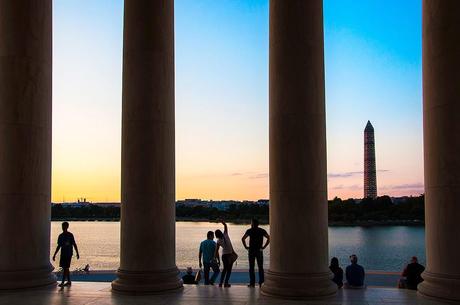 Monumento a Washington desde memorial a Jefferson - Washington Monument from Jefferson Memorial