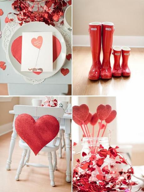 TRES DECORACIONES DE MESA PARA SAN VALENTIN