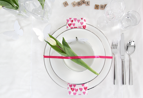 TRES DECORACIONES DE MESA PARA SAN VALENTIN