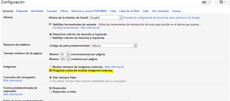 Gmail: Como deshabilitar la carga automatica de imagenes