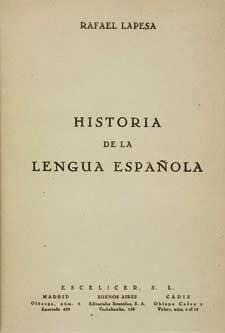 Rafael Lapesa (y II)