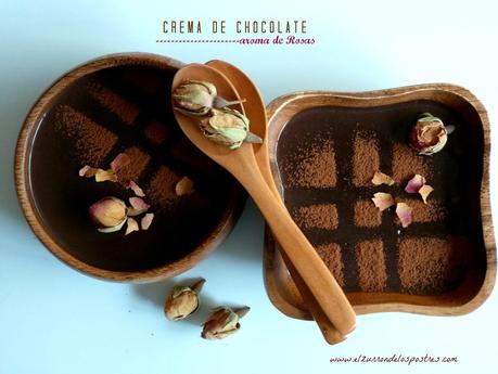 Crema de Chocolate con Aroma de Rosas