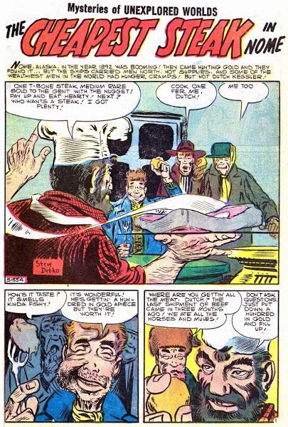 The Cheapest Steak in Nome por Steve Ditko