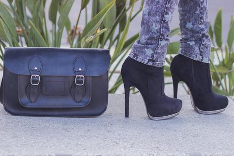 Pink Addict And Star Print Jeans