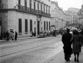 La Calle de San Bernardo, en 1950, Madrid. 
