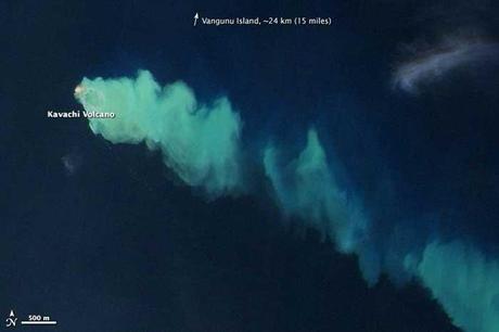Evidencia de una erupción submarina en Kavachi