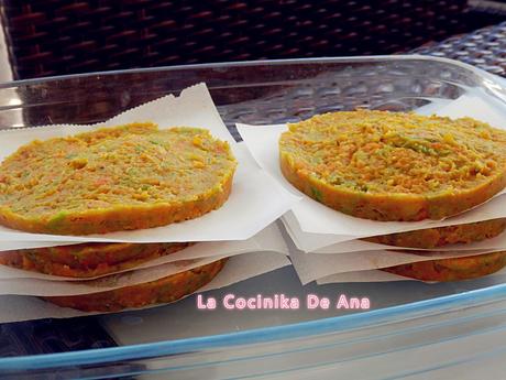 Hamburguesas vegetales con salmón