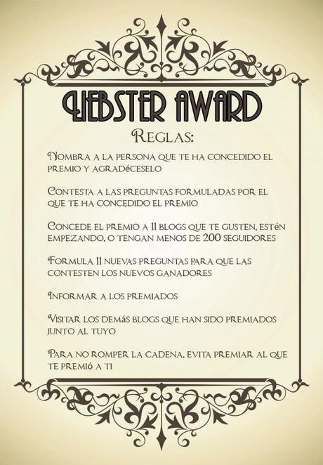 Tercer Liebster Award!!