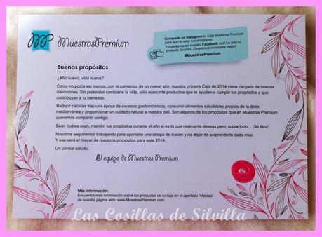 Muestras Premium. Buenos propósitos