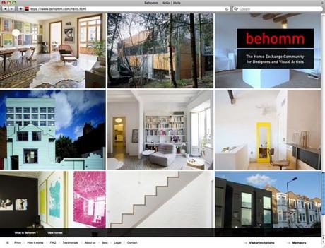 Behomm.com, la primera red de intercambio de casas solo para mentes creativas.