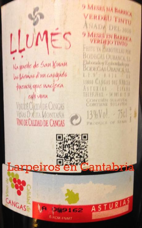 Vino Tinto Llumés 2010: Buena evolución