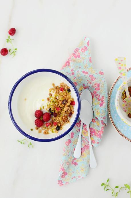 Granola con jarabe de arce y vainilla