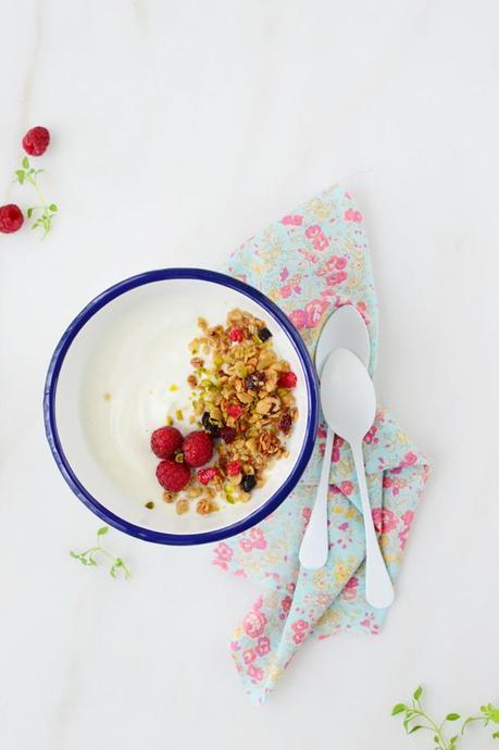 Granola con jarabe de arce y vainilla