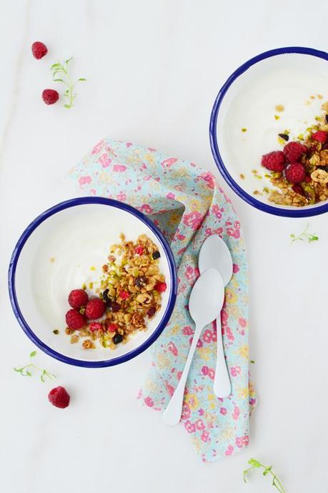 Granola con jarabe de arce y vainilla