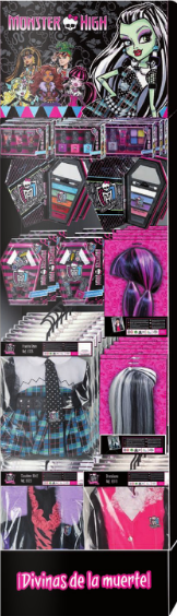 maquillaje y accesorios de monster high