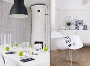 Vivienda blanco negro toque color