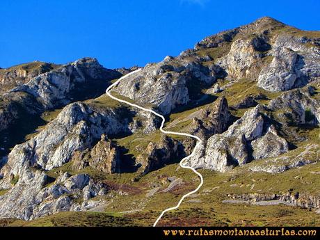 Rutas Montaña Asturias: Canal de subida al pico la Hoya