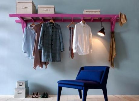 LA IDEA DEL MIÉRCOLES...UNA ESCALERA COMO PERCHERO