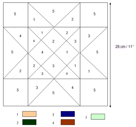 Bloque del mes: Weave Star / Block of the Month: Weave Star