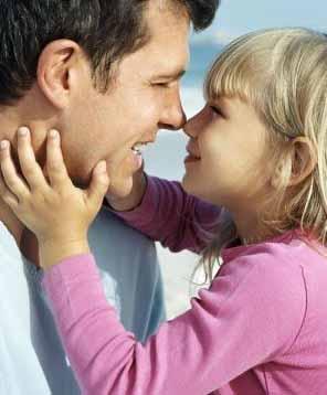 padre e hija expresivos