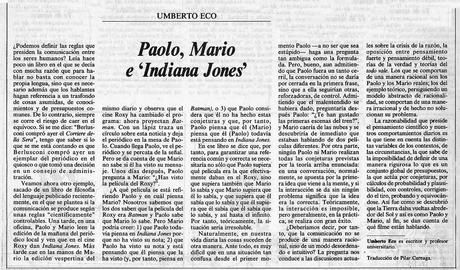 HEMEROTECA: un nuevo artículo de Umberto Eco (1990)