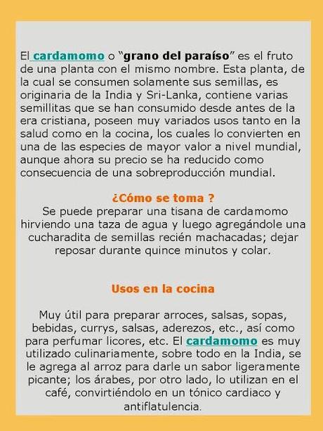 Os presento al cardamomo