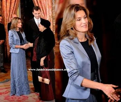 Letizia,  de Felipe Varela, en la Recepción al Cuerpo Diplomático 2014.