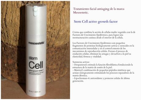 Probando Stem Cell, línea antiaging de Mesoestetic