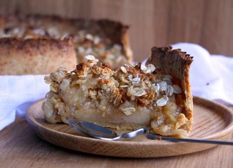 Tarta de manzana y avena