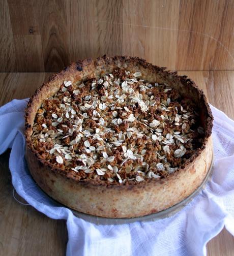 Tarta de manzana y avena