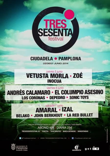 Tres Sesenta Festival 2014 Anuncia su Cartel