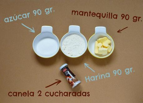 Pastel alemán de manzana cubierto de streusel