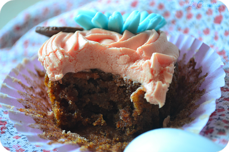 Cupcakes de carrot cake ( pastel de zanahoria ) para regalar el dia de los enamorados