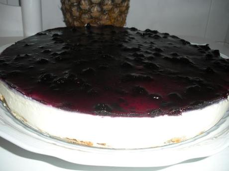 Tarta de queso con chocolate blanco