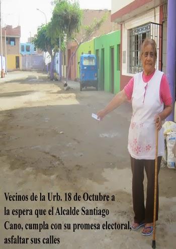 LLORON Y MENTIROSO???... Vecinos de la Urbanización 18 de Octubre en Huacho exigen que alcalde cumpla sus promesas