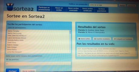 Resultado del Sorteo