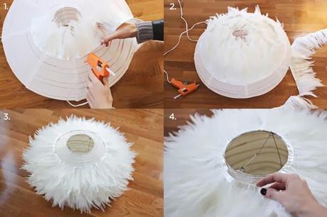 DIY: Lámpara de plumas DIY vs Lámpara Whisper Feather Pendant