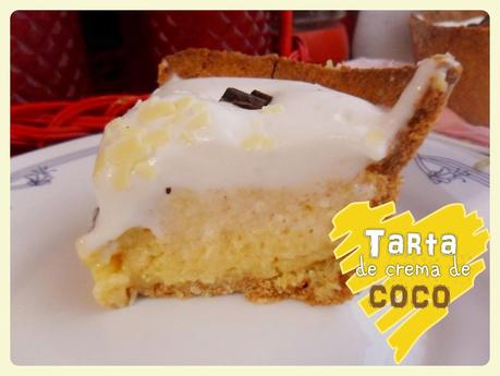 Tarta de crema de coco