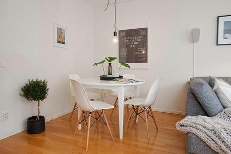 Inspiración e ideas en un piso en Blanco, Negro y Gris