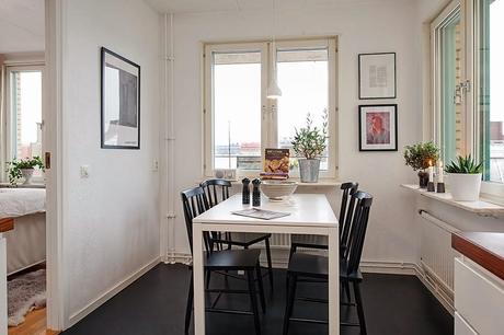 Inspiración e ideas en un piso en Blanco, Negro y Gris