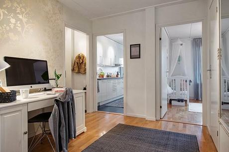 Inspiración e ideas en un piso en Blanco, Negro y Gris