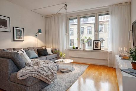 Inspiración e ideas en un piso en Blanco, Negro y Gris