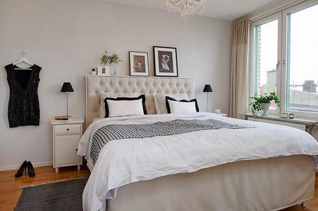 Inspiración e ideas en un piso en Blanco, Negro y Gris